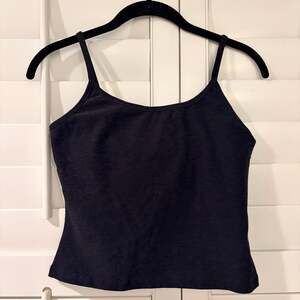 Beyond Yoga Women's Spacedye Truly Tank Darkest Night Black SzM